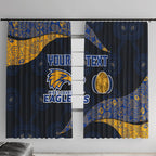 Personalized West Coast Eagles Football Window Curtain Easter Egg Pattern Blue Gold Tribal Dot Art Style