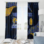 Personalized West Coast Eagles Football Window Curtain Easter Egg Pattern Blue Gold Tribal Dot Art Style
