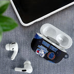 Personalized Western Bulldogs Football AirPods Case Easter Egg Pattern Red Blue Tribal Dot Art Style