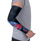 Personalized Western Bulldogs Football Arm Sleeves Easter Egg Pattern Red Blue Tribal Dot Art Style