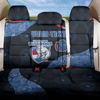 Personalized Western Bulldogs Football Back Car Seat Cover Easter Egg Pattern Red Blue Tribal Dot Art Style