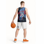 Personalized Western Bulldogs Football Basketball Jersey Easter Egg Pattern Red Blue Tribal Dot Art Style