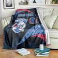 Personalized Western Bulldogs Football Blanket Easter Egg Pattern Red Blue Tribal Dot Art Style