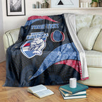 Personalized Western Bulldogs Football Blanket Easter Egg Pattern Red Blue Tribal Dot Art Style