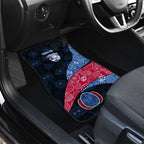 Personalized Western Bulldogs Football Car Mats Easter Egg Pattern Red Blue Tribal Dot Art Style