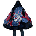 Personalized Western Bulldogs Football Cloak Easter Egg Pattern Red Blue Tribal Dot Art Style