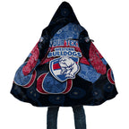 Personalized Western Bulldogs Football Cloak Easter Egg Pattern Red Blue Tribal Dot Art Style