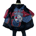 Personalized Western Bulldogs Football Cloak Easter Egg Pattern Red Blue Tribal Dot Art Style