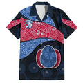 Personalized Western Bulldogs Football Hawaiian Shirt Easter Egg Pattern Red Blue Tribal Dot Art Style