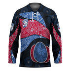 Personalized Western Bulldogs Football Hockey Jersey Easter Egg Pattern Red Blue Tribal Dot Art Style