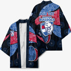 Personalized Western Bulldogs Football Kimono Easter Egg Pattern Red Blue Tribal Dot Art Style
