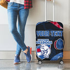 Personalized Western Bulldogs Football Luggage Cover Easter Egg Pattern Red Blue Tribal Dot Art Style