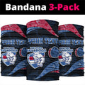 Personalized Western Bulldogs Football Neck Gaiter Easter Egg Pattern Red Blue Tribal Dot Art Style
