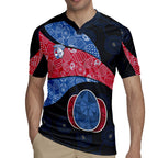 Personalized Western Bulldogs Football Rugby Jersey Easter Egg Pattern Red Blue Tribal Dot Art Style