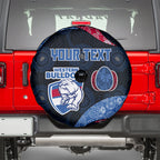 Personalized Western Bulldogs Football Spare Tire Cover Easter Egg Pattern Red Blue Tribal Dot Art Style