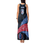 Personalized Western Bulldogs Football Tank Maxi Dress Easter Egg Pattern Red Blue Tribal Dot Art Style