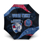 Personalized Western Bulldogs Football Umbrella Easter Egg Pattern Red Blue Tribal Dot Art Style