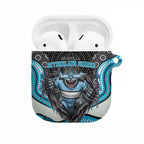 Cronulla Sutherland Sharks AirPods Case The Scream of Lightning Eyes - Indigenous Dot Ripping Effect