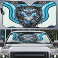 Cronulla Sutherland Sharks Auto Sun Shade The Scream of Lightning Eyes - Indigenous Dot Ripping Effect