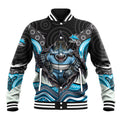 Cronulla Sutherland Sharks Baseball Jacket The Scream of Lightning Eyes - Indigenous Dot Ripping Effect