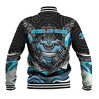 Cronulla Sutherland Sharks Baseball Jacket The Scream of Lightning Eyes - Indigenous Dot Ripping Effect