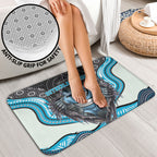 Cronulla Sutherland Sharks Bathroom Set The Scream of Lightning Eyes - Indigenous Dot Ripping Effect