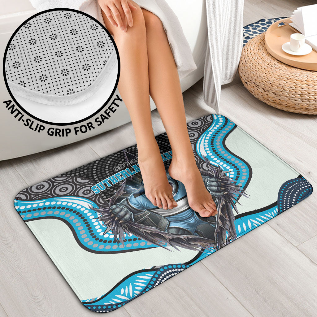 Cronulla Sutherland Sharks Bathroom Set The Scream of Lightning Eyes - Indigenous Dot Ripping Effect