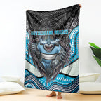 Cronulla Sutherland Sharks Blanket The Scream of Lightning Eyes - Indigenous Dot Ripping Effect