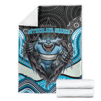 Cronulla Sutherland Sharks Blanket The Scream of Lightning Eyes - Indigenous Dot Ripping Effect