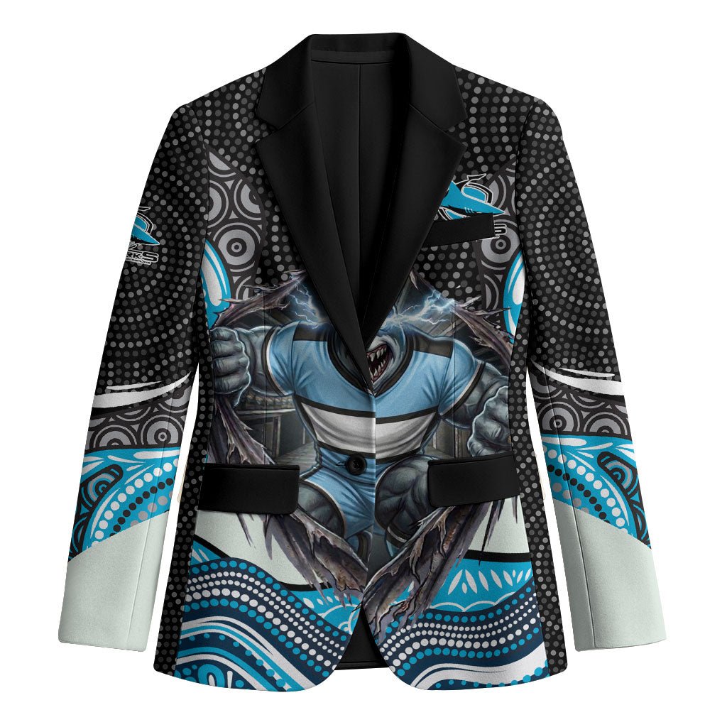 Cronulla Sutherland Sharks Blazer The Scream of Lightning Eyes - Indigenous Dot Ripping Effect