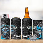 Cronulla Sutherland Sharks 4 in 1 Can Cooler Tumbler The Scream of Lightning Eyes - Indigenous Dot Ripping Effect