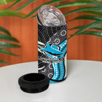 Cronulla Sutherland Sharks 4 in 1 Can Cooler Tumbler The Scream of Lightning Eyes - Indigenous Dot Ripping Effect