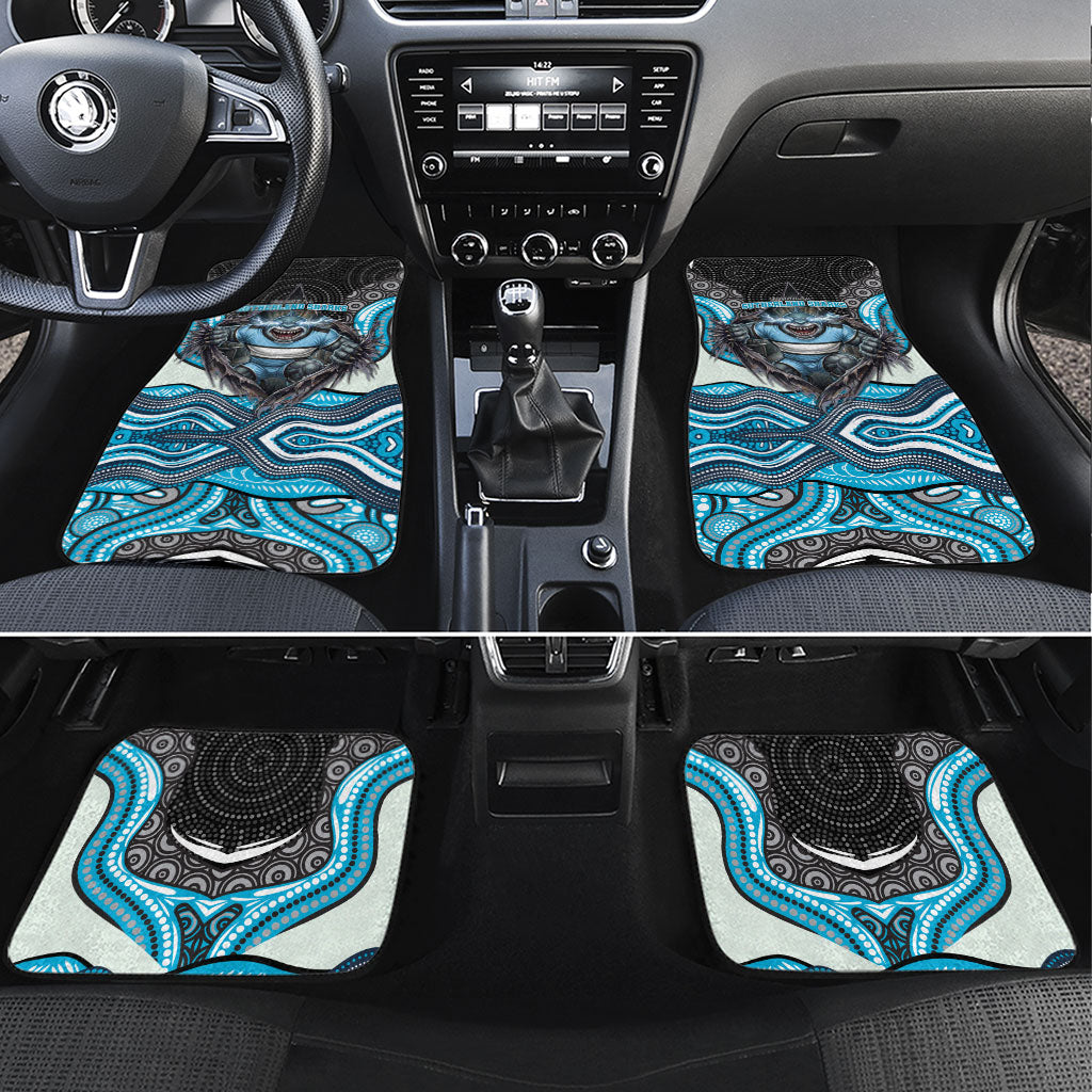 Cronulla Sutherland Sharks Car Mats The Scream of Lightning Eyes - Indigenous Dot Ripping Effect