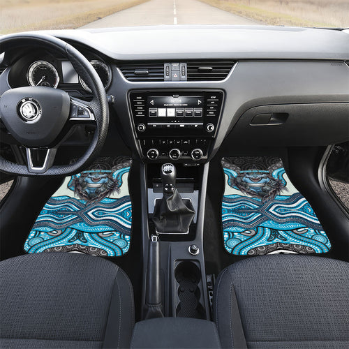 Cronulla Sutherland Sharks Car Mats The Scream of Lightning Eyes - Indigenous Dot Ripping Effect