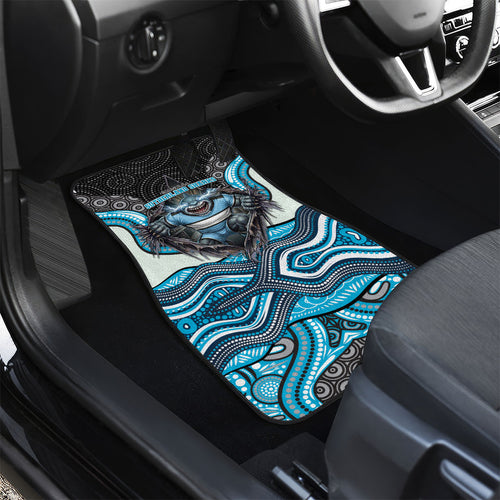Cronulla Sutherland Sharks Car Mats The Scream of Lightning Eyes - Indigenous Dot Ripping Effect