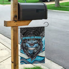 Cronulla Sutherland Sharks Garden Flag The Scream of Lightning Eyes - Indigenous Dot Ripping Effect