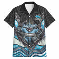 Cronulla Sutherland Sharks Hawaiian Shirt The Scream of Lightning Eyes - Indigenous Dot Ripping Effect
