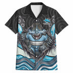 Cronulla Sutherland Sharks Hawaiian Shirt The Scream of Lightning Eyes - Indigenous Dot Ripping Effect