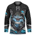 Cronulla Sutherland Sharks Hockey Jersey The Scream of Lightning Eyes - Indigenous Dot Ripping Effect