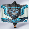 Cronulla Sutherland Sharks Hooded Blanket The Scream of Lightning Eyes - Indigenous Dot Ripping Effect