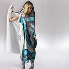 Cronulla Sutherland Sharks Hooded Blanket The Scream of Lightning Eyes - Indigenous Dot Ripping Effect