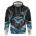 Cronulla Sutherland Sharks Hoodie The Scream of Lightning Eyes - Indigenous Dot Ripping Effect