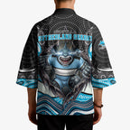 Cronulla Sutherland Sharks Kimono The Scream of Lightning Eyes - Indigenous Dot Ripping Effect