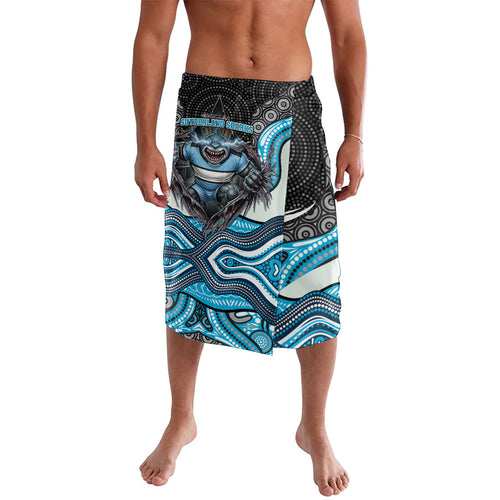Cronulla Sutherland Sharks Lavalava The Scream of Lightning Eyes - Indigenous Dot Ripping Effect
