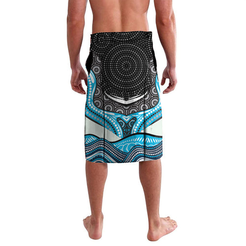 Cronulla Sutherland Sharks Lavalava The Scream of Lightning Eyes - Indigenous Dot Ripping Effect