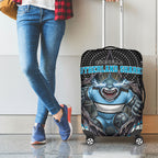 Cronulla Sutherland Sharks Luggage Cover The Scream of Lightning Eyes - Indigenous Dot Ripping Effect