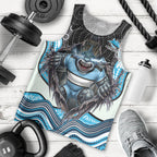Cronulla Sutherland Sharks Men Tank Top The Scream of Lightning Eyes - Indigenous Dot Ripping Effect