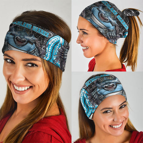 Cronulla Sutherland Sharks Neck Gaiter The Scream of Lightning Eyes - Indigenous Dot Ripping Effect