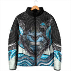 Cronulla Sutherland Sharks Padded Jacket The Scream of Lightning Eyes - Indigenous Dot Ripping Effect