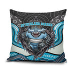 Cronulla Sutherland Sharks Pillow Cover The Scream of Lightning Eyes - Indigenous Dot Ripping Effect